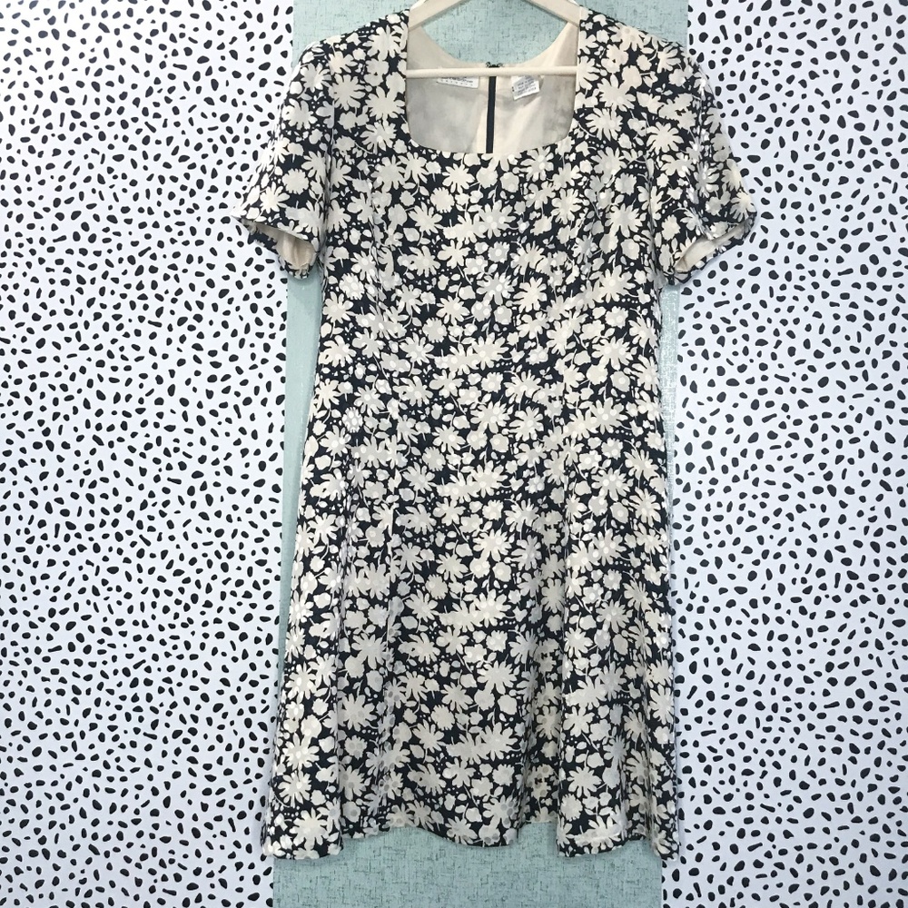 Vintage Silk Floral + Polka Dot Dress